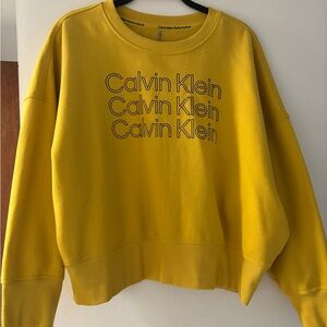 Calvin Klein Bright Yellow Crew Neck Sweatshirt